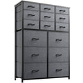 14 Drawer Charcoal Black Dresser Q304