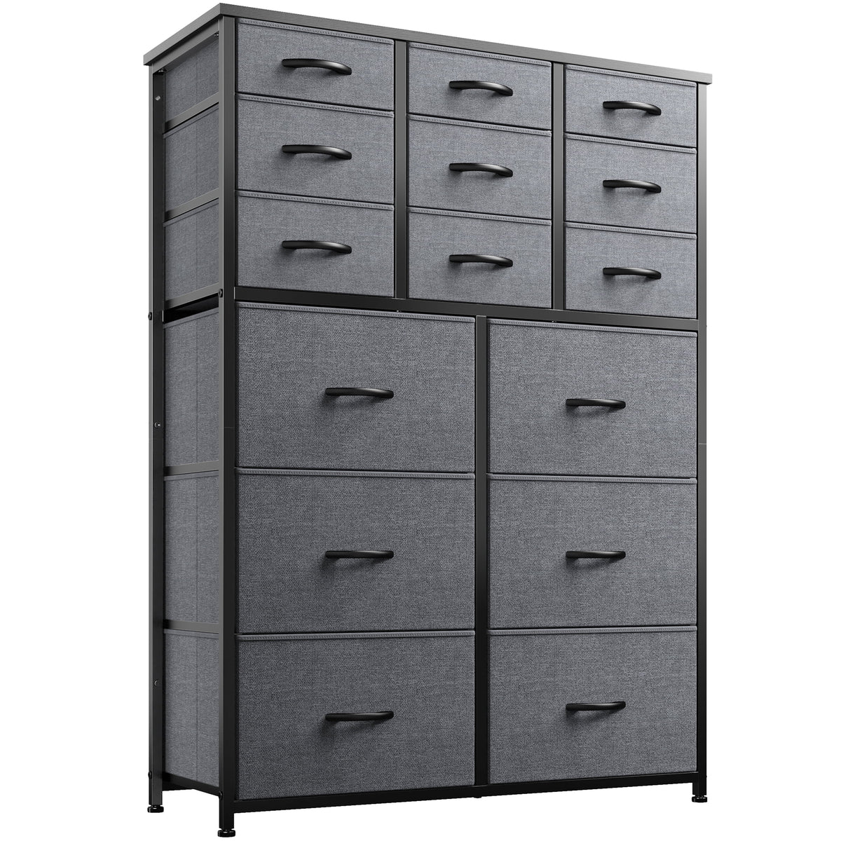 14 Drawer Charcoal Black Dresser Q304