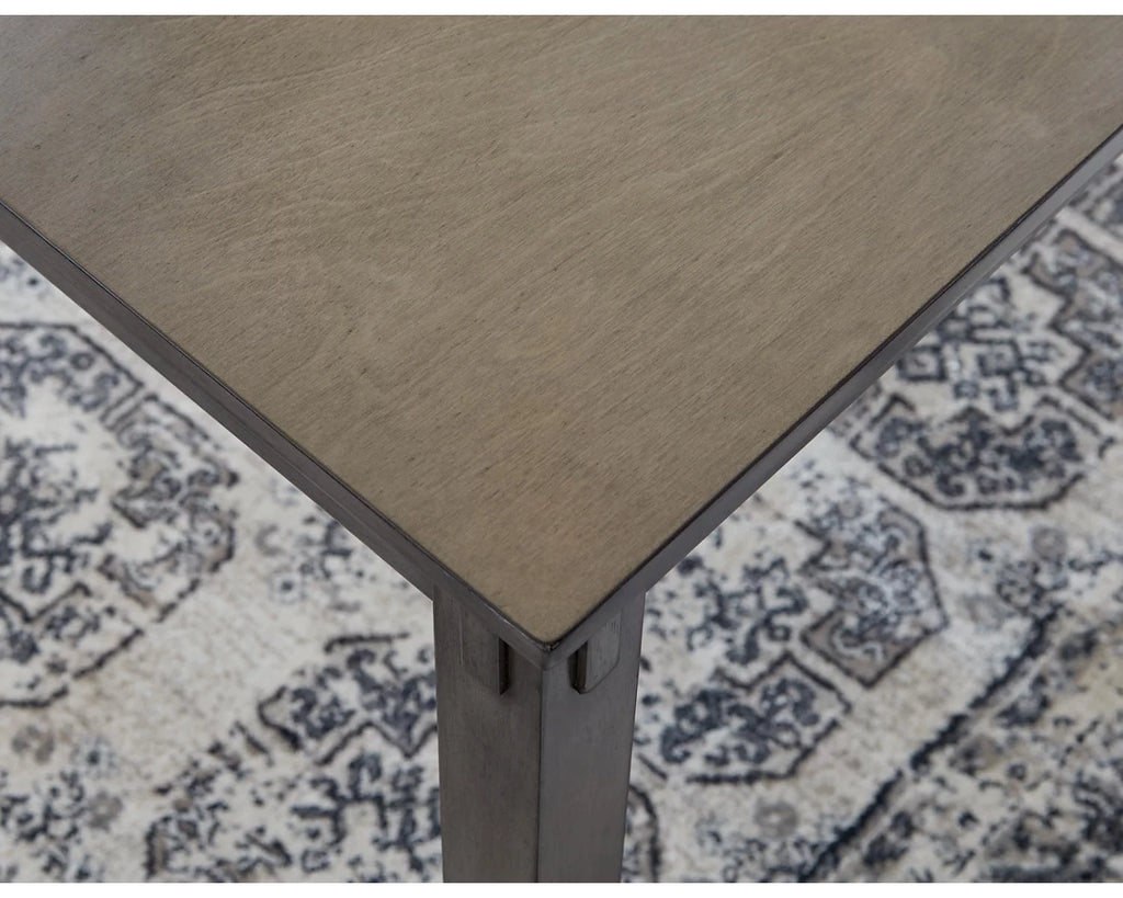 Counter Height Dining Table and Bar Stools Set of 5 Gray S39333