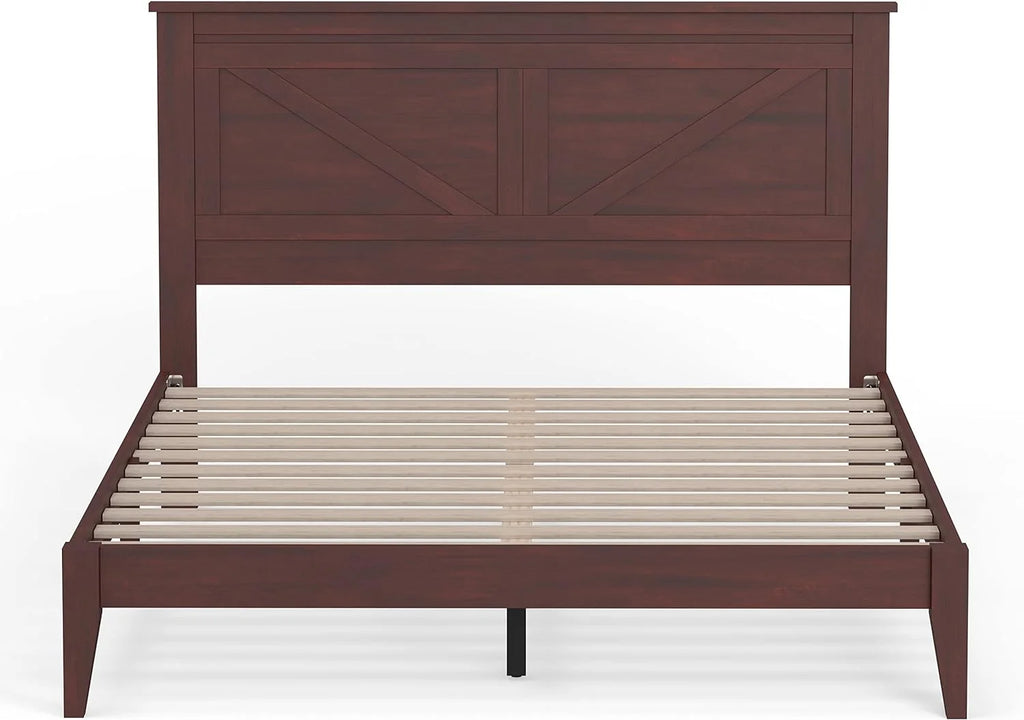Solid Wood Platform Bed Queen O312779