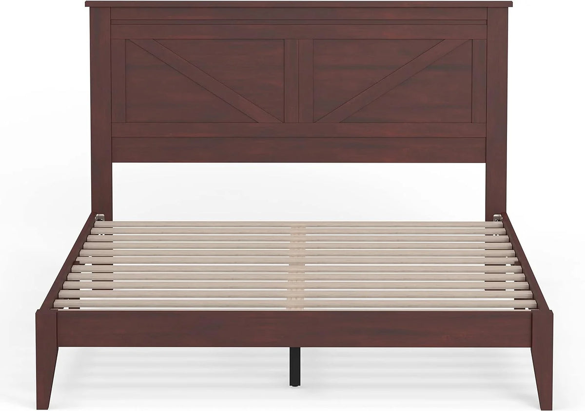 Solid Wood Platform Bed Queen O312779