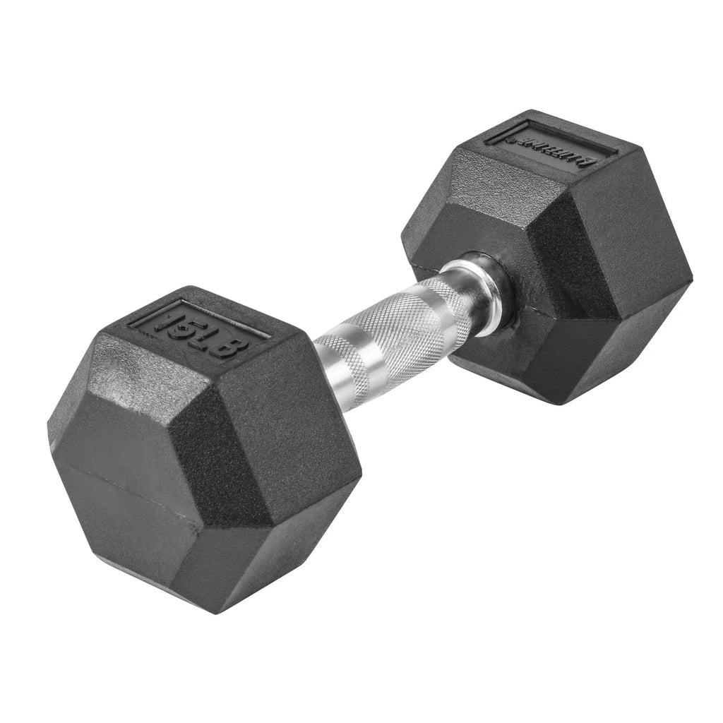 95 lbs Rubber Hex Dumbbell J29217