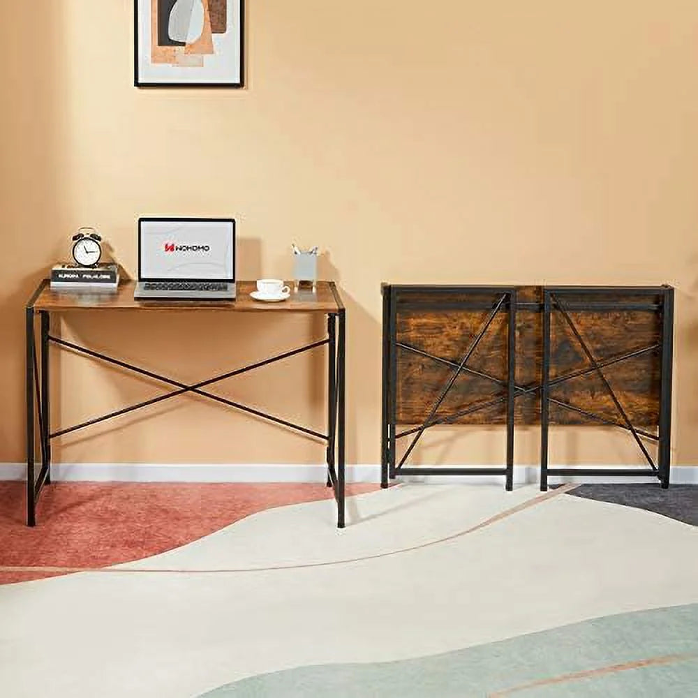 Folding Computer Desk Brown K596868
