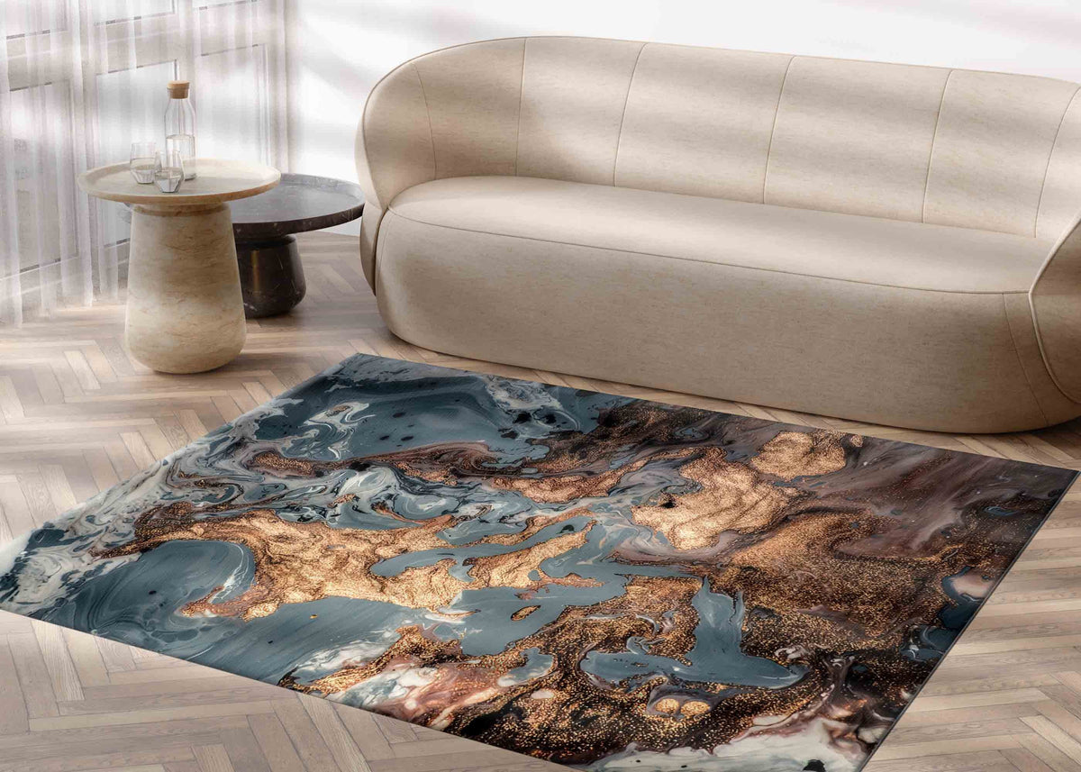 2'x3' Shimmery Marble Printed Rug C382