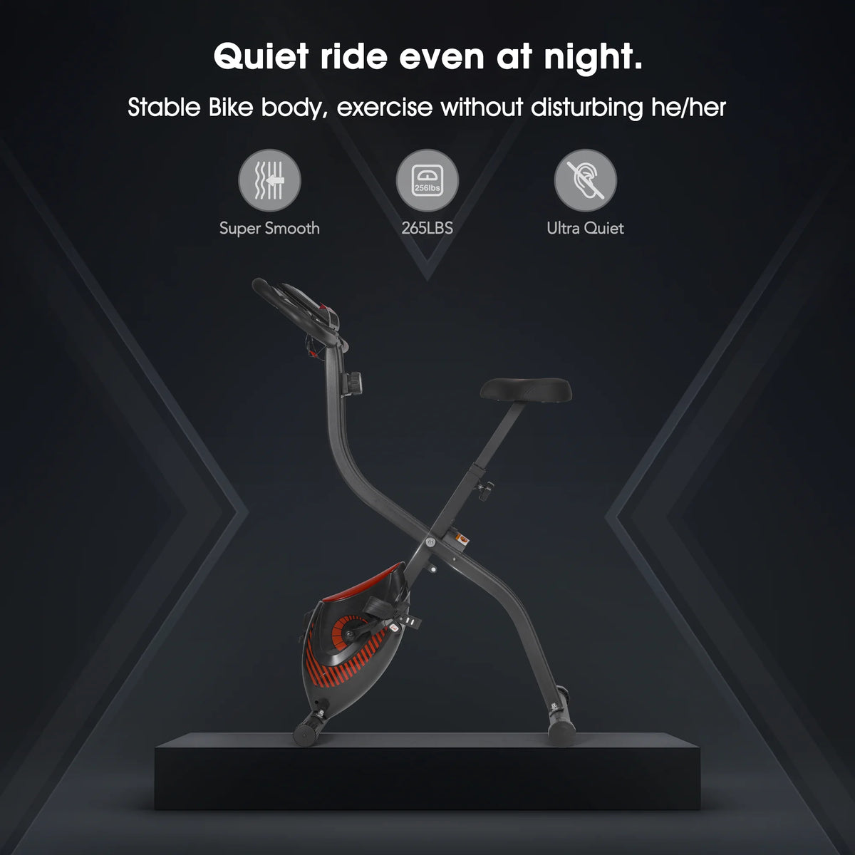 Folding Stationary Exercise Bike with LCD Monitor L703
