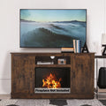 Mid-Century Fireplace TV Stand for 49 Inch TV S531