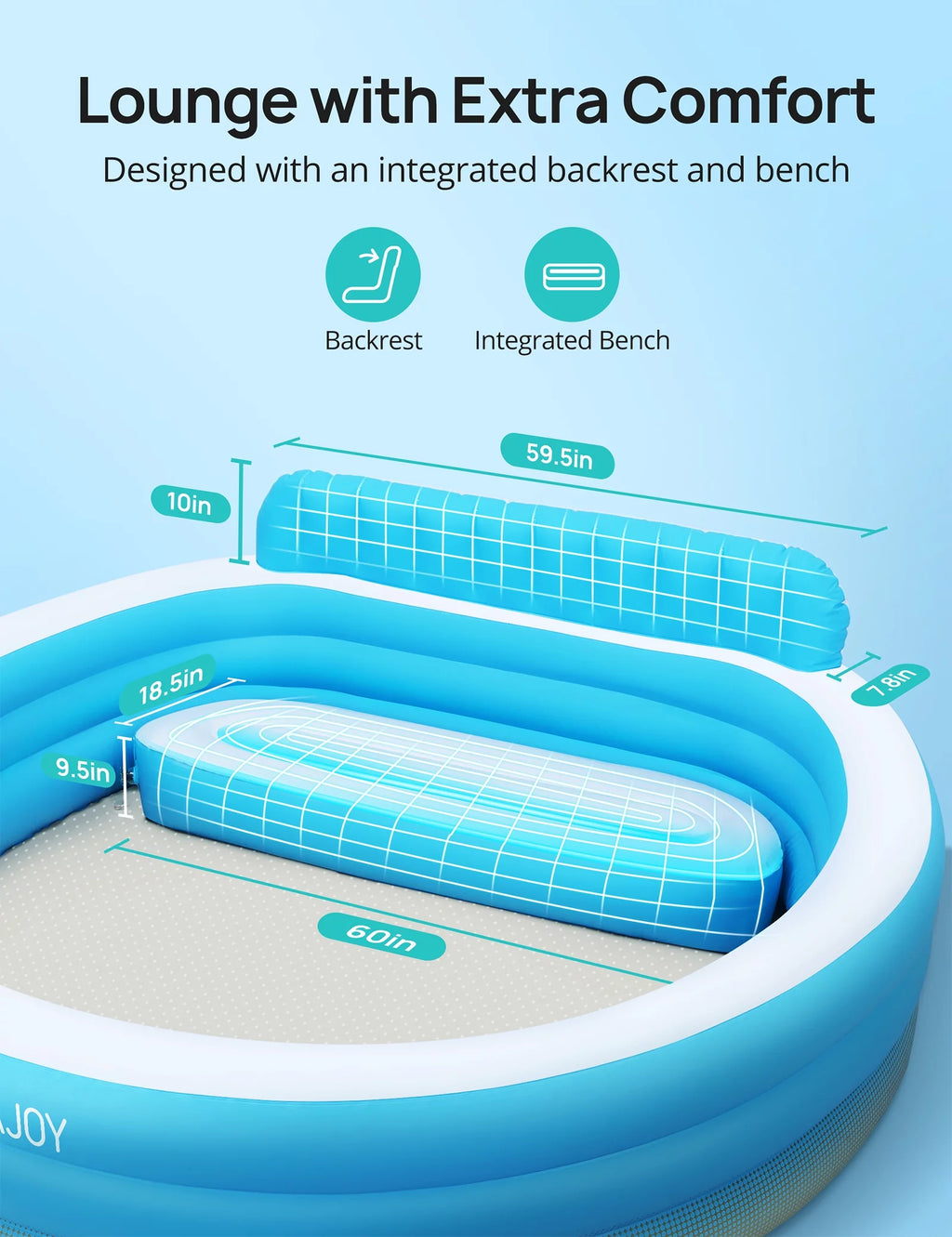Inflatable Round Swimming Pool with Seat G733