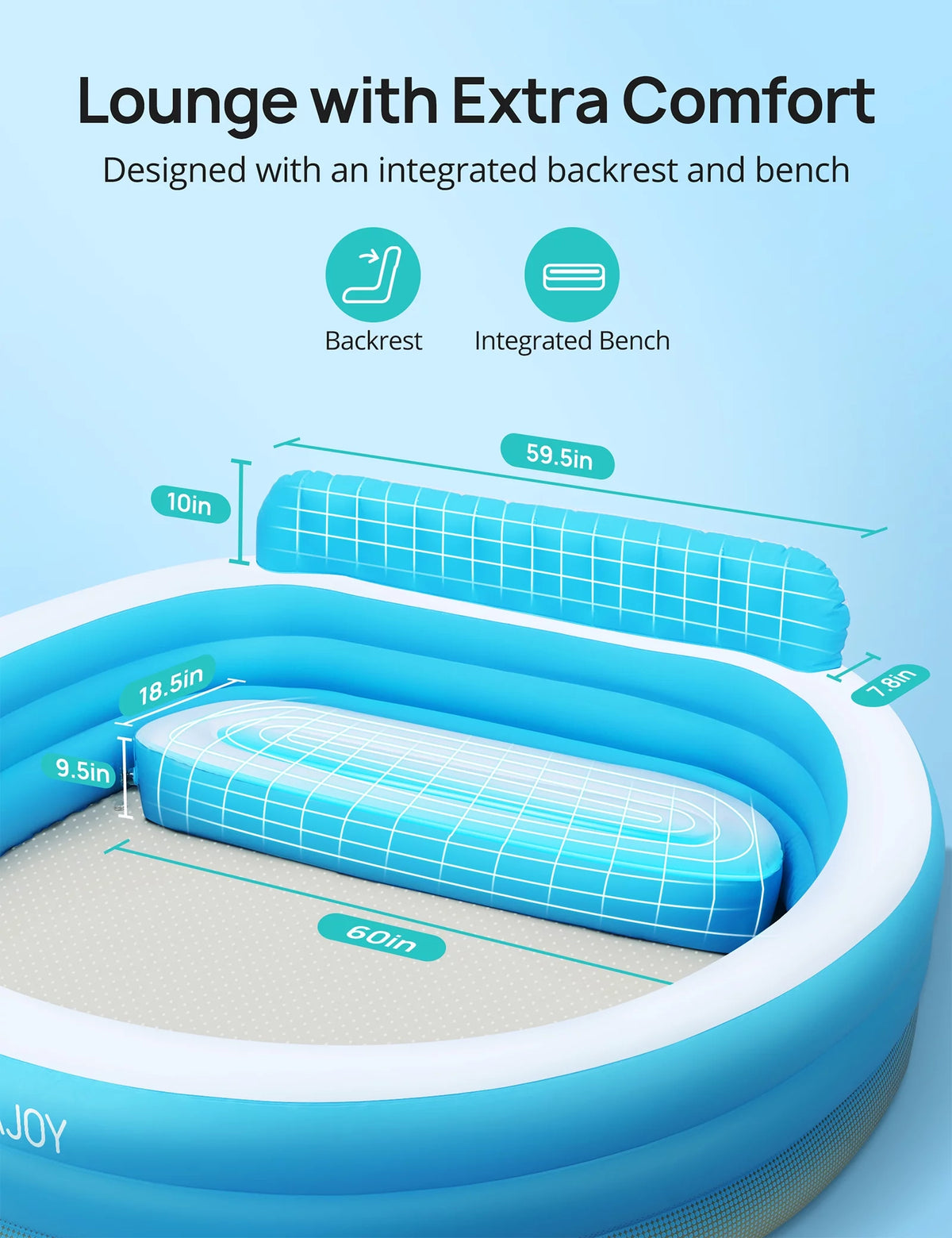 Inflatable Round Swimming Pool with Seat G733