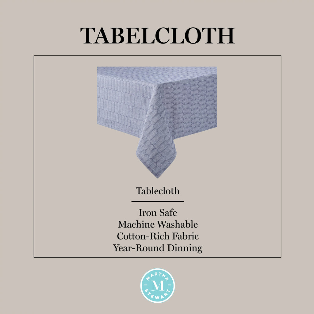 Blue Fabric Tablecloth Z4936