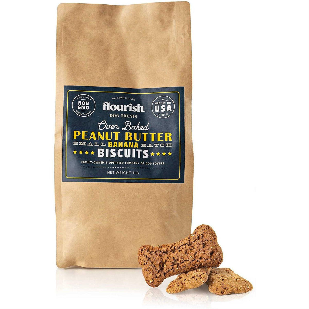 Peanut Butter Banana Biscuit Dog Treats H794934