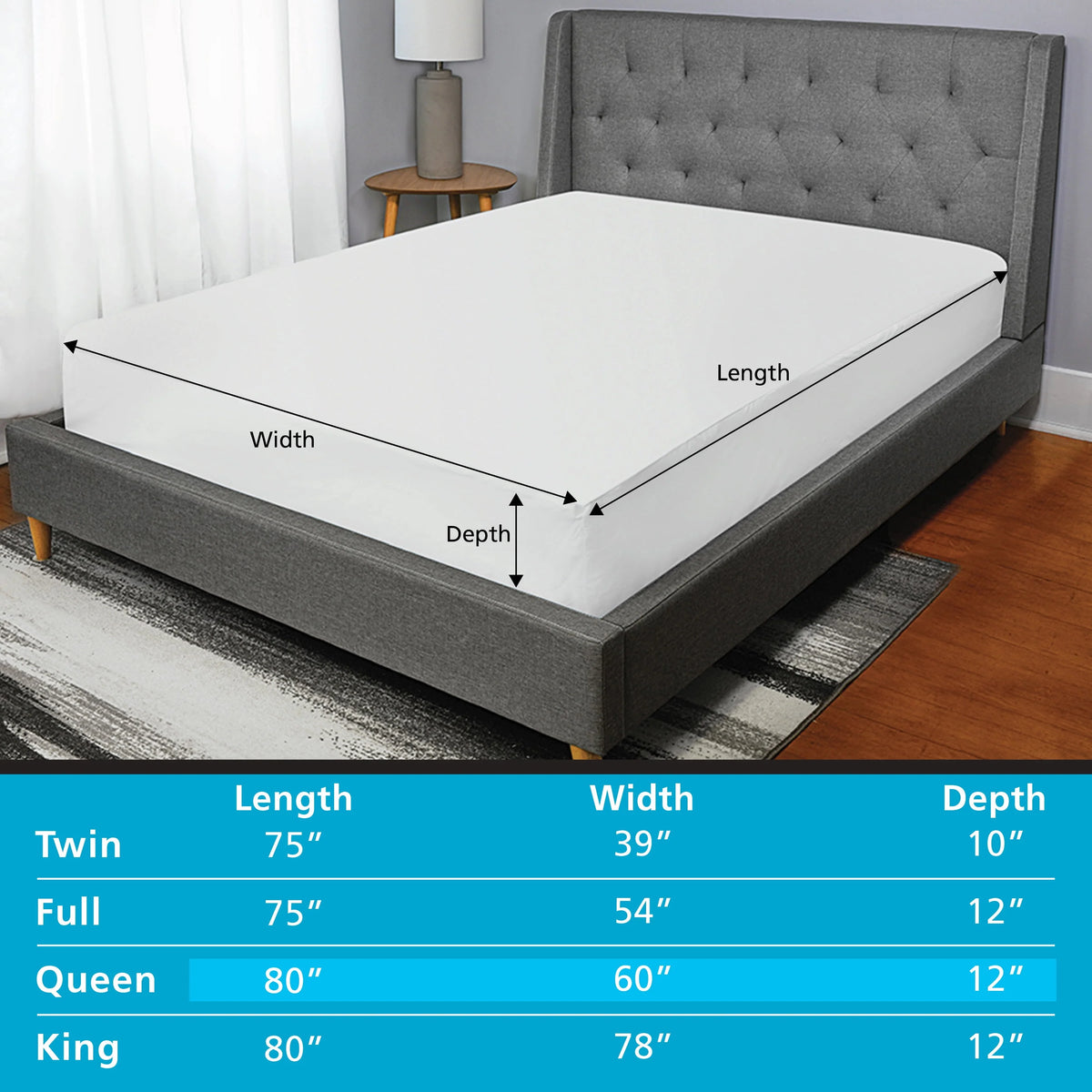 Waterproof EVA Fitted Mattress Protector King U597329