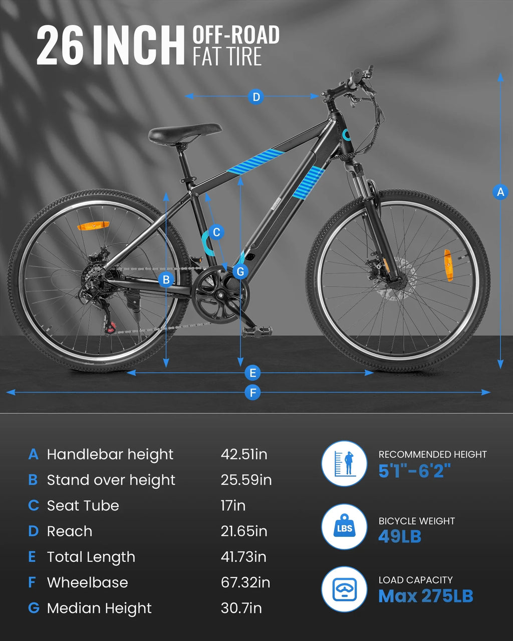 350W 26 Electric Mountain Bike with 36V Removable Battery N4298
