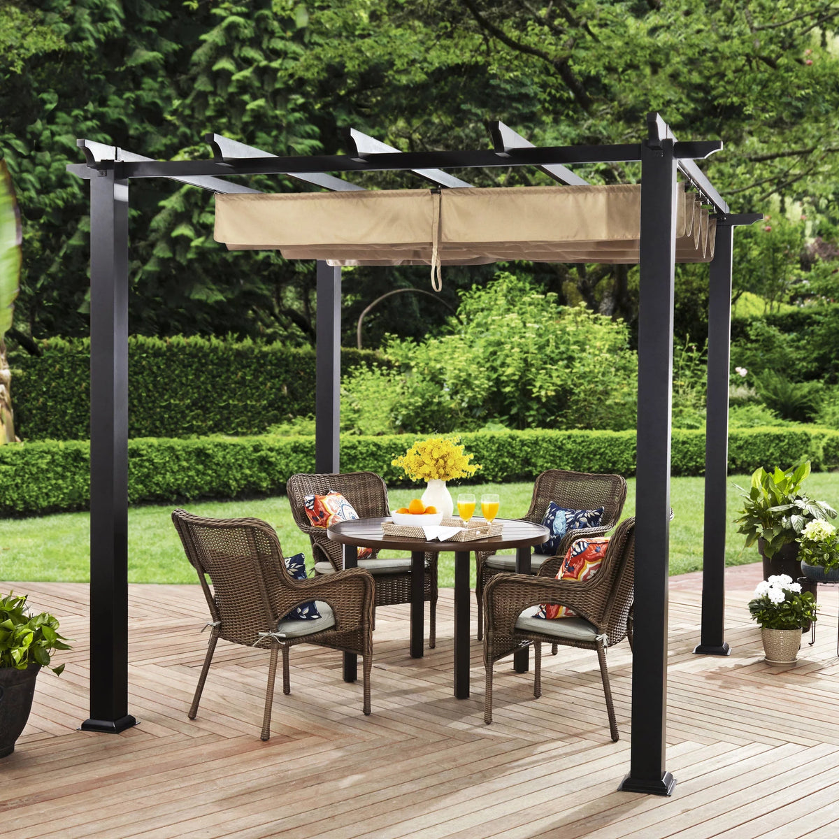 Steel Pergola with Canopy B12278