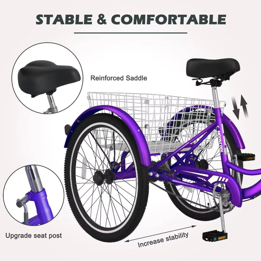 24 Inch 1 Speed Adult Tricycle B82955
