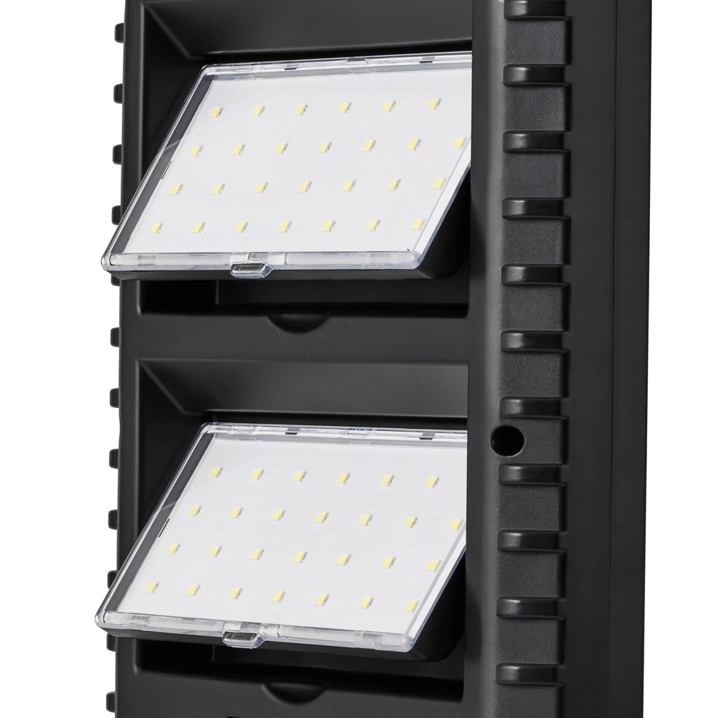 Solar Powered Motion Street and Area Light, Black, 120° Beam Angle D199940