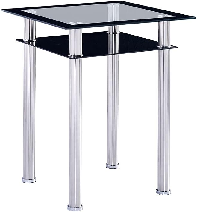 Square Glass Dining Table and Chairs Set C11004