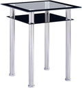 Square Glass Dining Table and Chairs Set C11004