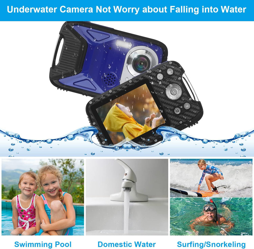 Waterproof 1080P 21MP Digital Camera with 2.8 LCD Screen 8X Zoom D219130
