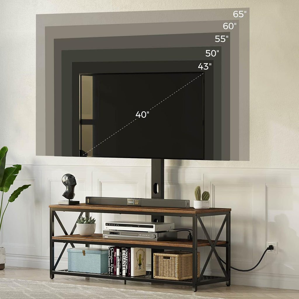 43 Inch Swivel Height Adjustable TV Stand with Mount O52962