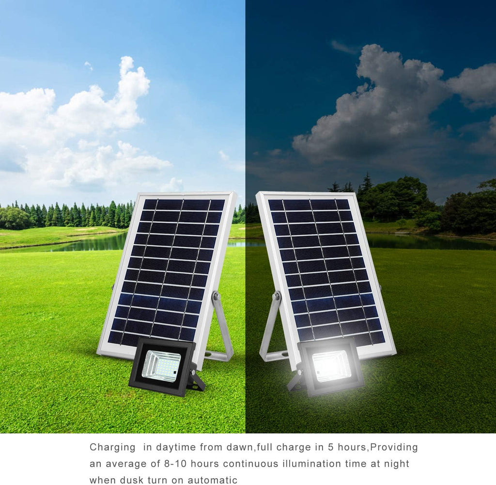 Dual 42 LEDs 6500K Dusk to Dawn IP65 Waterproof Solar Flood Lights L315334