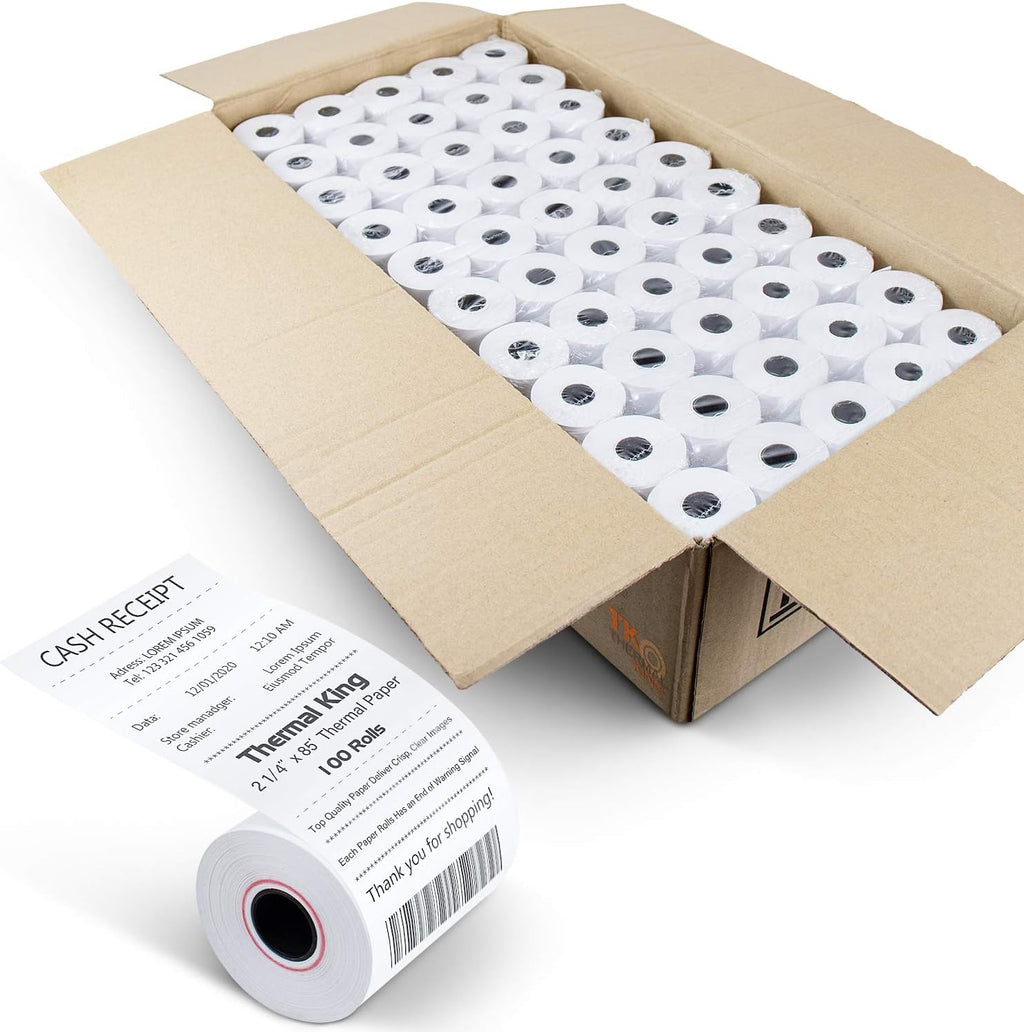 2-1/4 x 85' Thermal Paper, 100 Rolls H890231