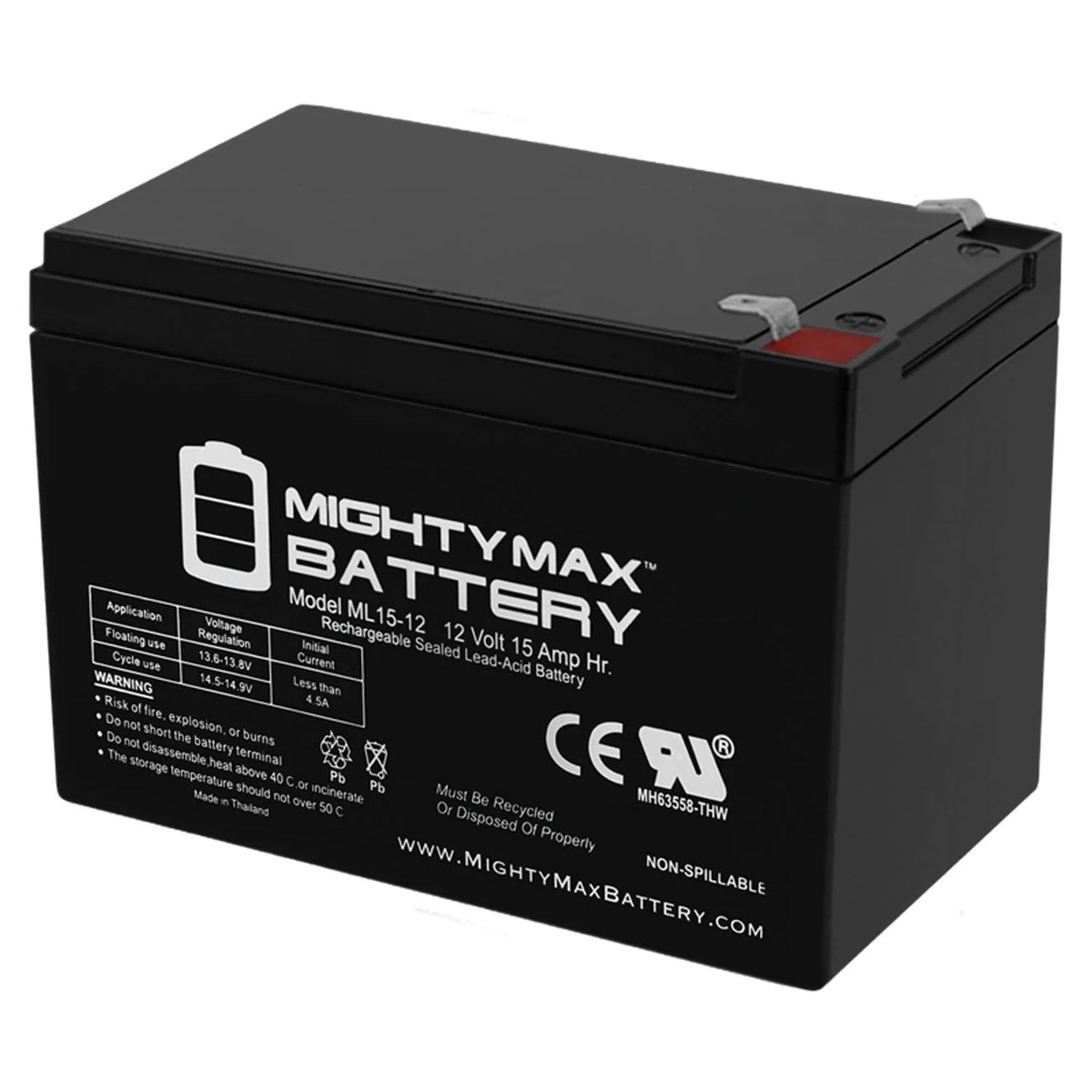 12V 15AH Replacement Battery W87941