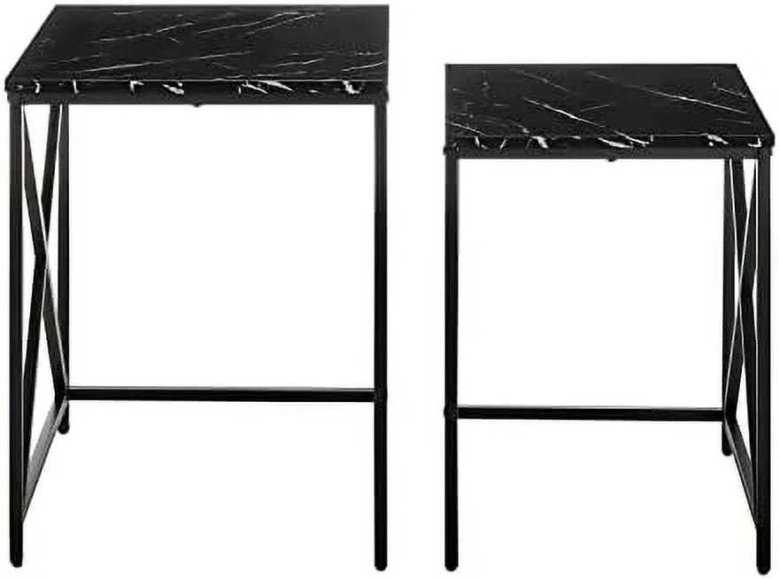 Square Marble Finish Nesting End Tables N87251