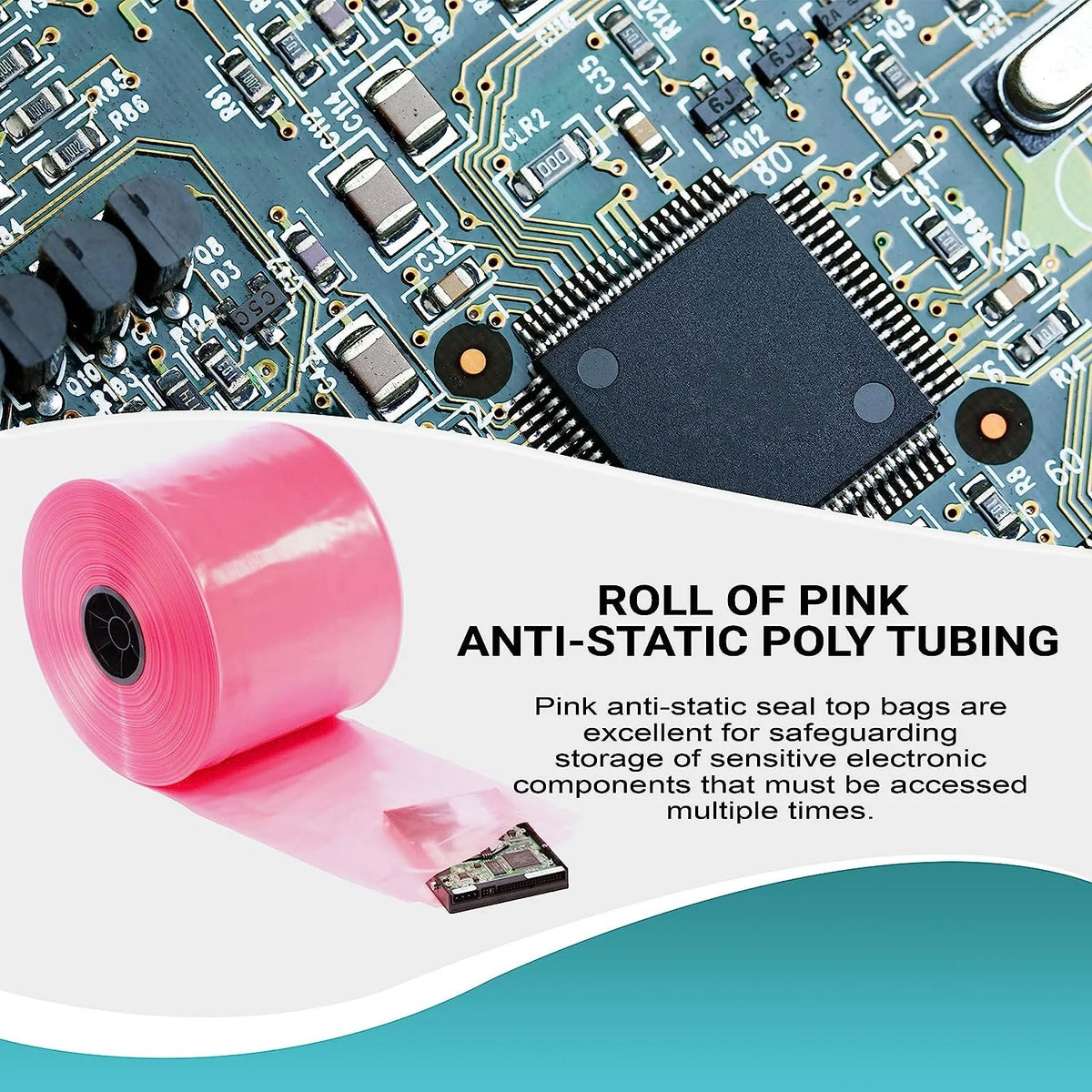 Pink Anti-Static Poly Tubing 24 X 1075 4 mil I4900