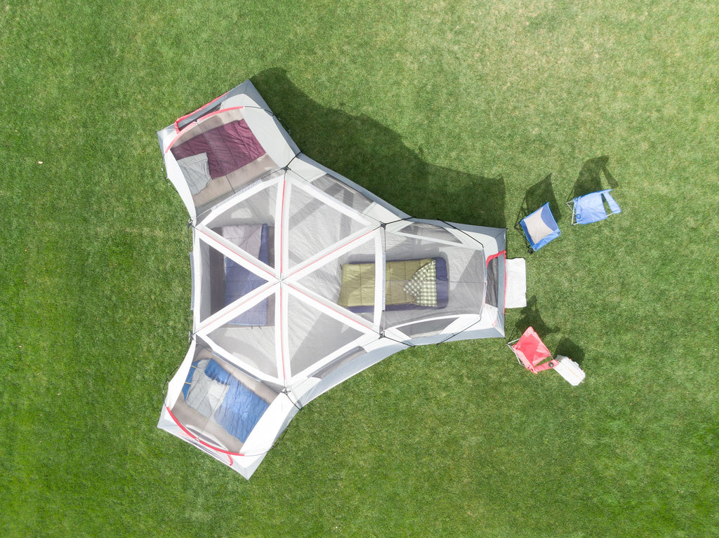 20-Person 4-Room Cabin Tent with 3 Separate Entrances R77853