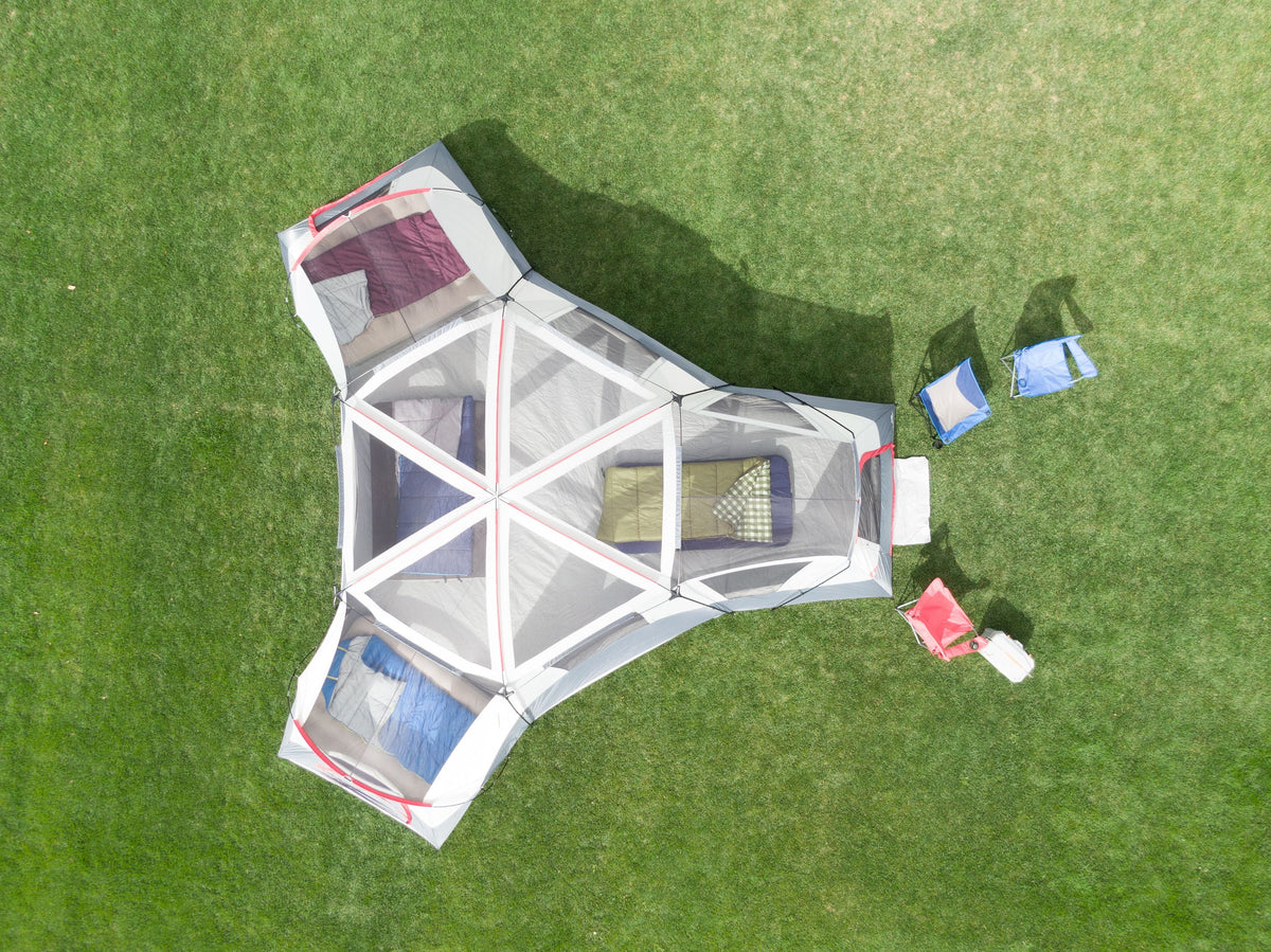 20-Person 4-Room Cabin Tent with 3 Separate Entrances R77853