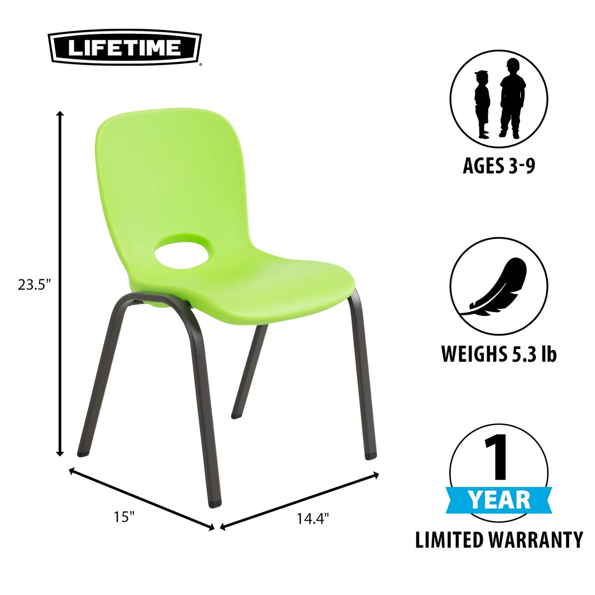 Lime Green Stacking Chairs 4 Pack G36258