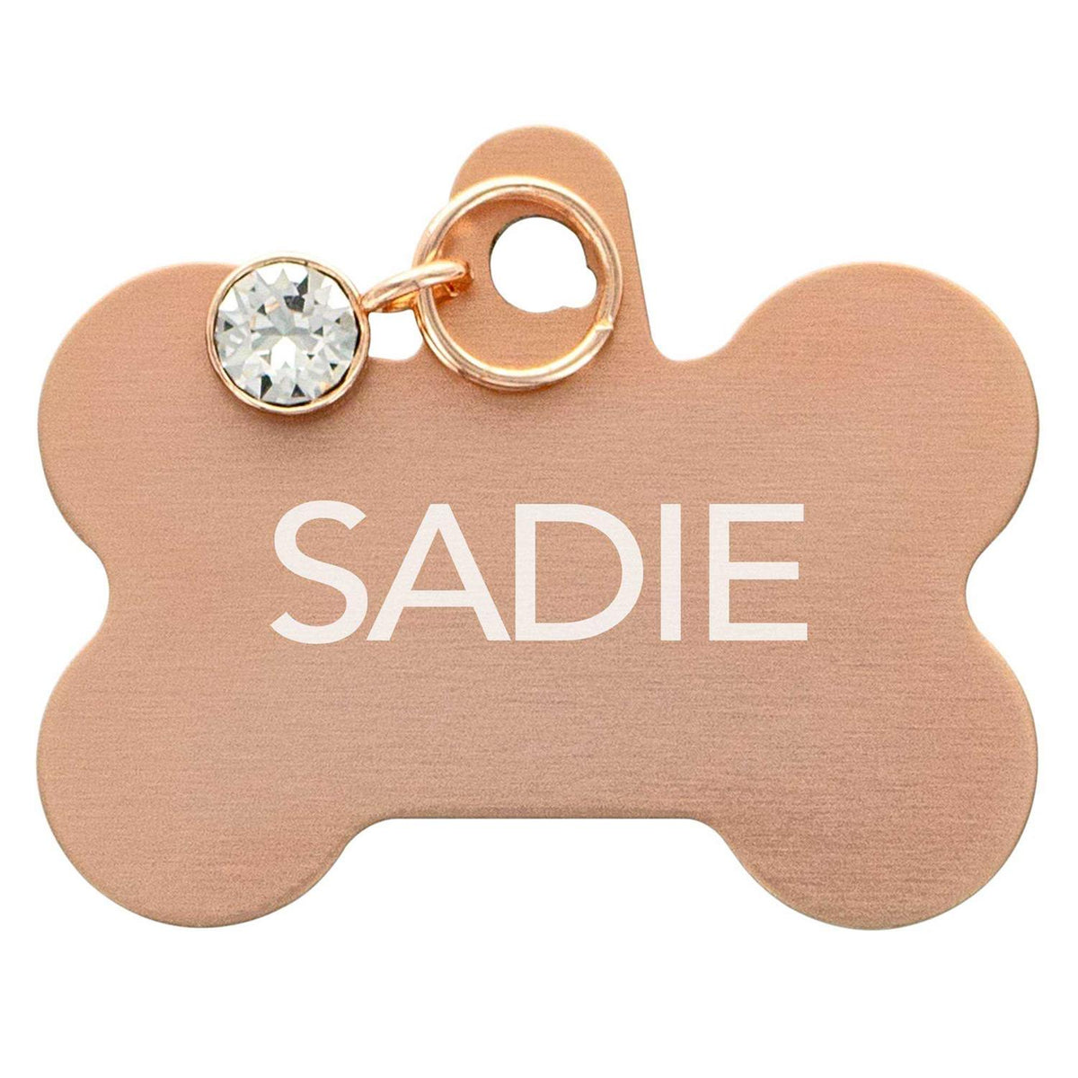 Rose Gold Bone Pet ID Tag K6846