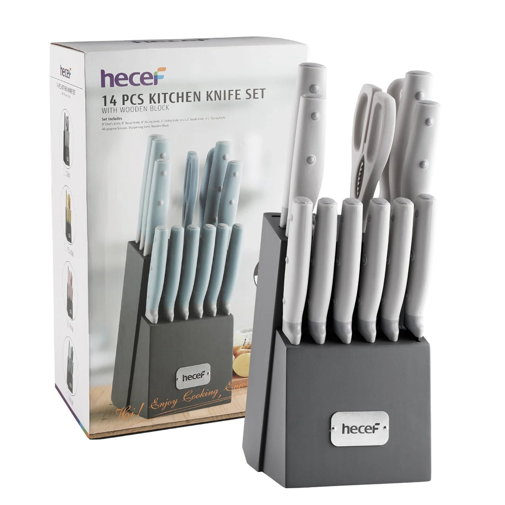 14 Pcs High Carbon Stainless Steel Knife Block Set S96066