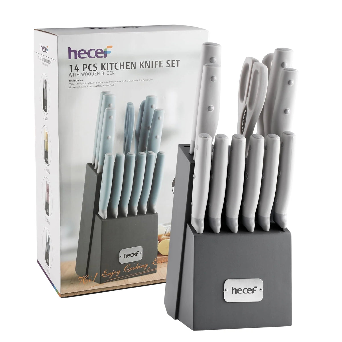 14 Pcs High Carbon Stainless Steel Knife Block Set S96066