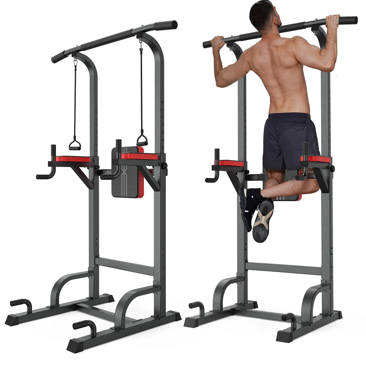 Multifunction Power Tower Dip Station Pull up Bar E858611