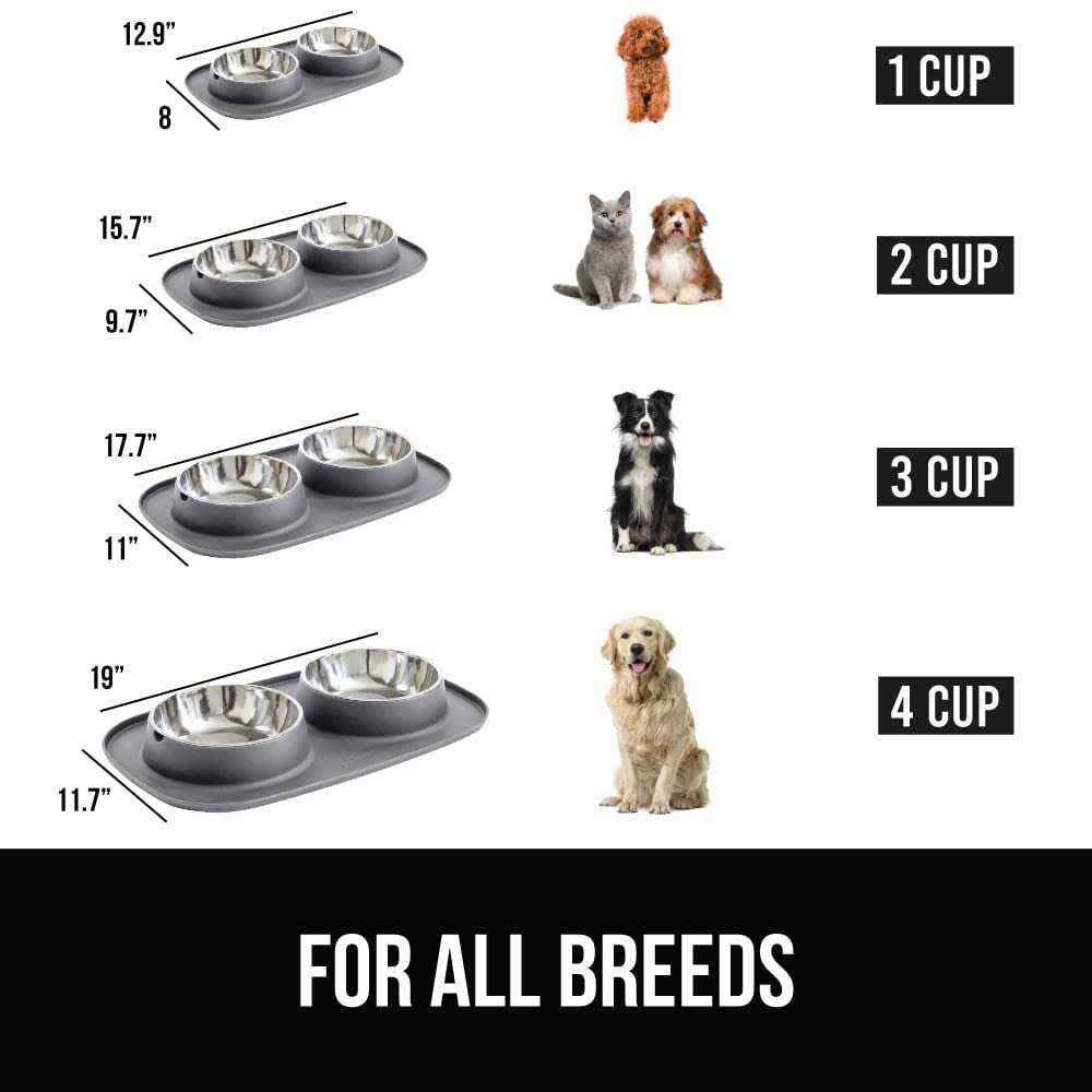 Waterproof BPA Free Cat and Dog Bowls Silicone Feeding Mat Set P82340