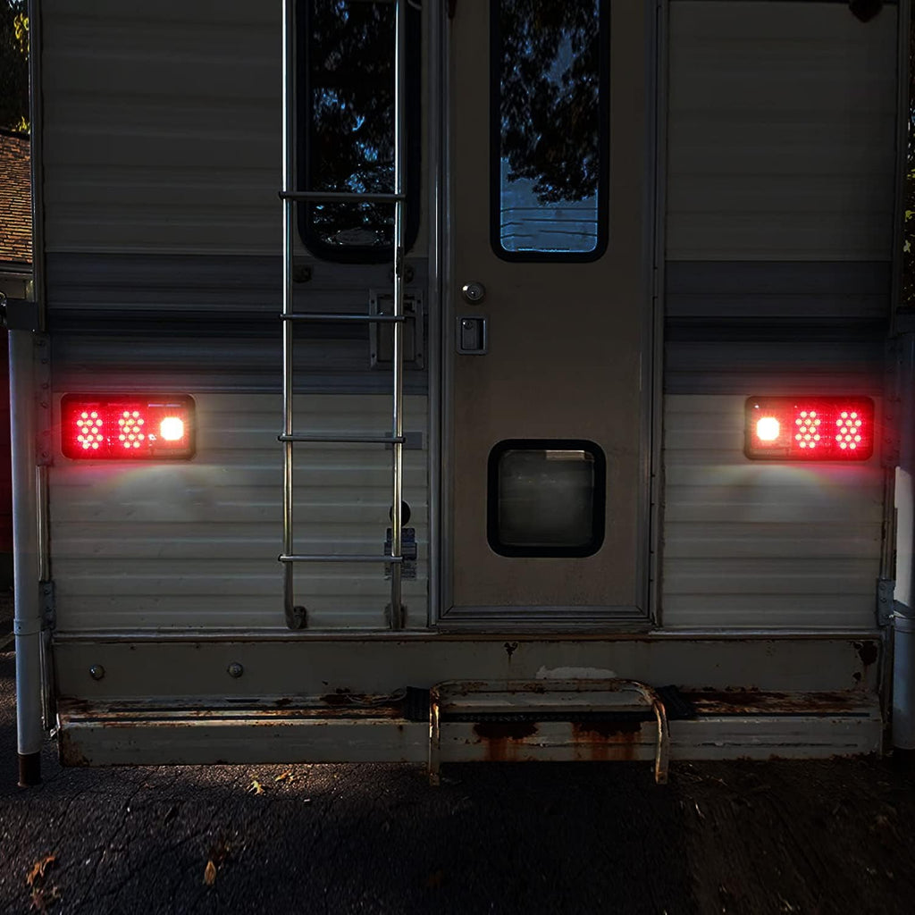 2Pcs LED Trailer Tail Lights with Black Base U713