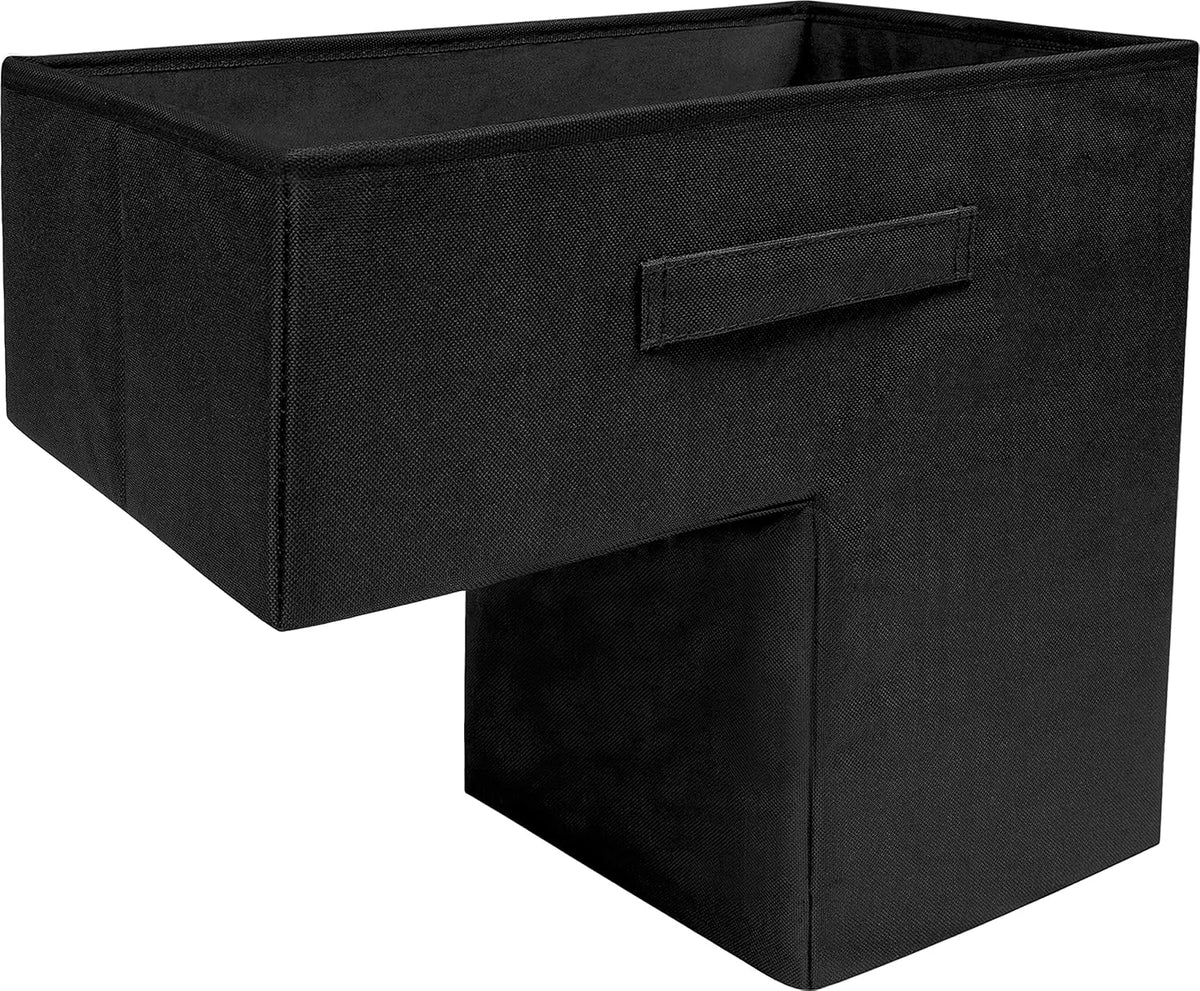 Black Foldable Water-Resistant Stair Basket with Handles Q375