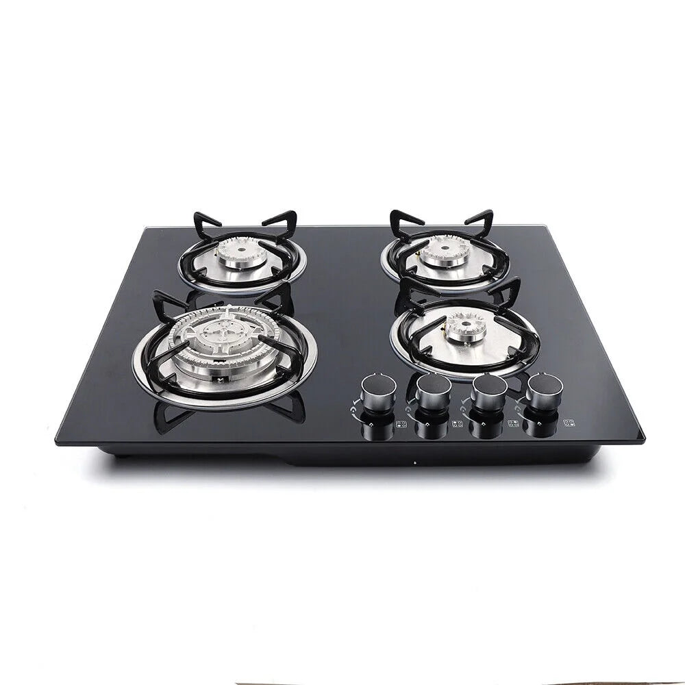 Black 4 Burners Built-In Gas Cooktop I7681