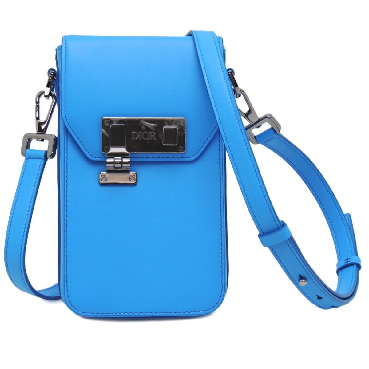 Pre-Owned Blue Leather Shoulder Bag P624691
