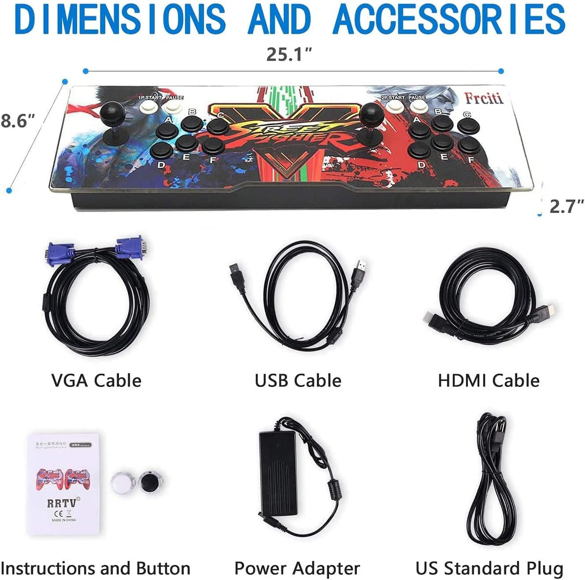 Arcade Game Console with 4200 Games, WiFi, 3D Games, 1280x720 Full HD, 4 Players O620896