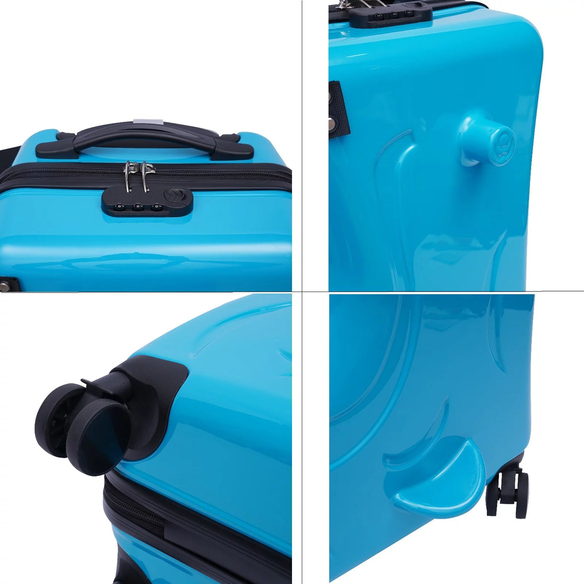 20" Kids Ride On Hard Luggage Suitcase Blue B324