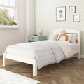 Twin Size Espresso Wood Platform Bed K847
