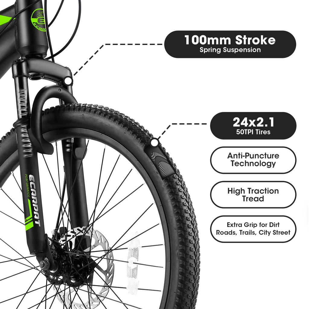 24 inch 21-Speed Aluminium Mountain Bike with Disc Brake H102