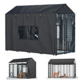 Black Heavy Duty Waterproof Dog Kennel Cover T45706