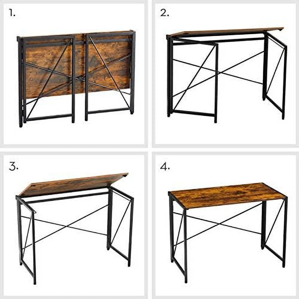 Folding Computer Desk Brown K596868
