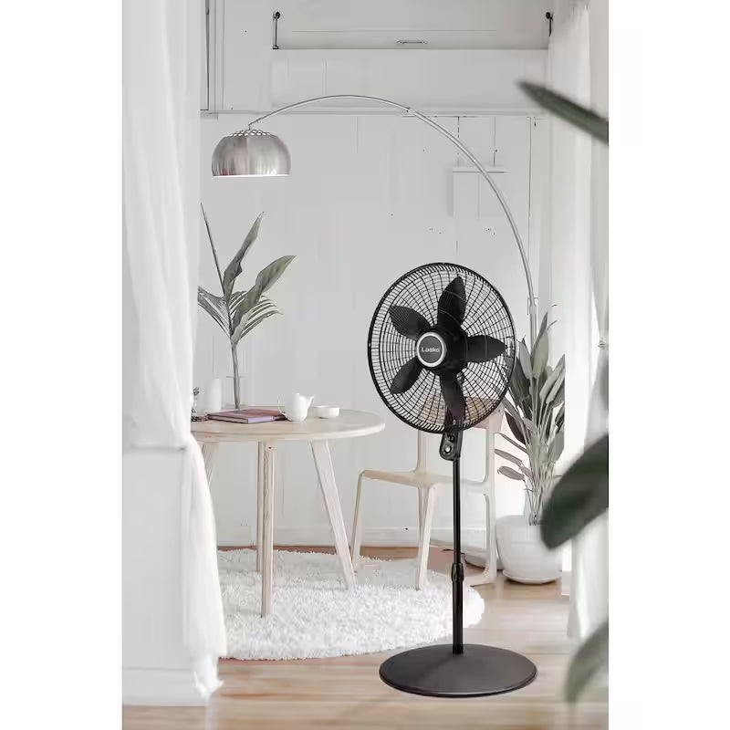 Black 4 Speeds Oscillating Pedestal Fan N3134