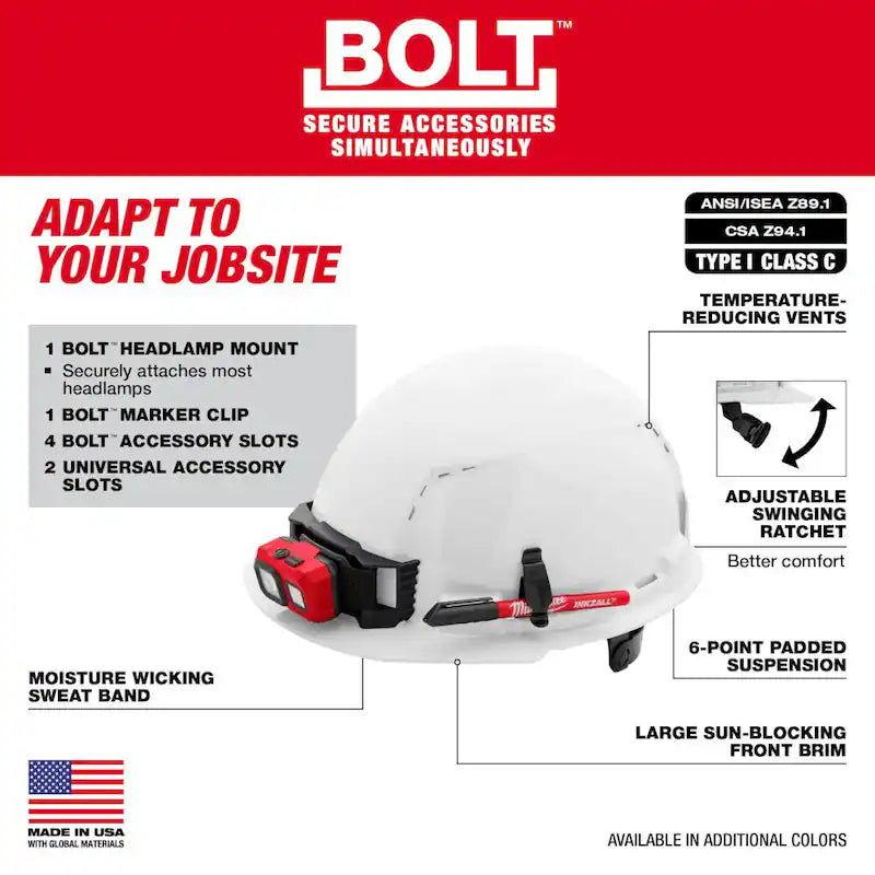 Black Type 1 Class C Vented Hard Hat 5-Pack P554
