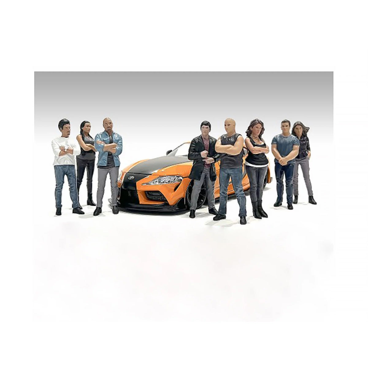 8 piece Diecast Figure Set for 1/24 Scale Models T752