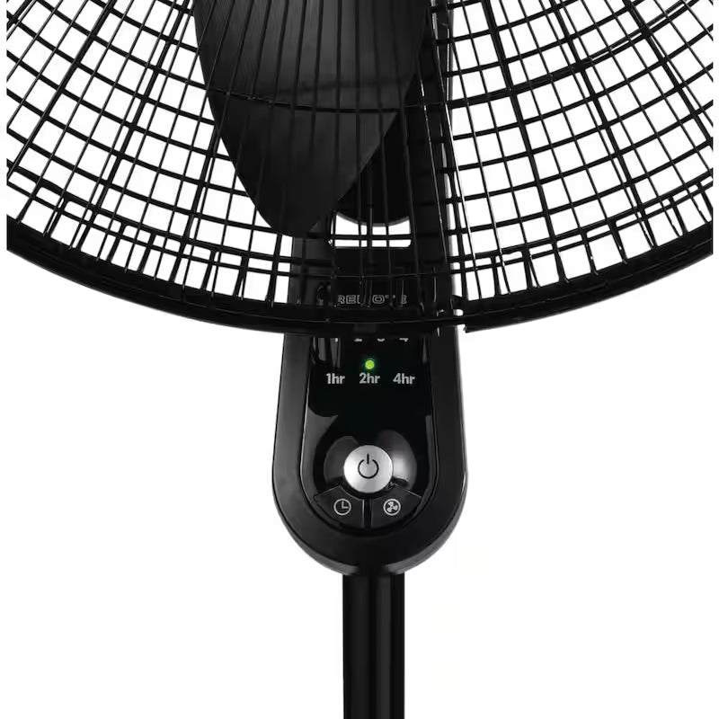 Black 4 Speeds Oscillating Pedestal Fan N3134